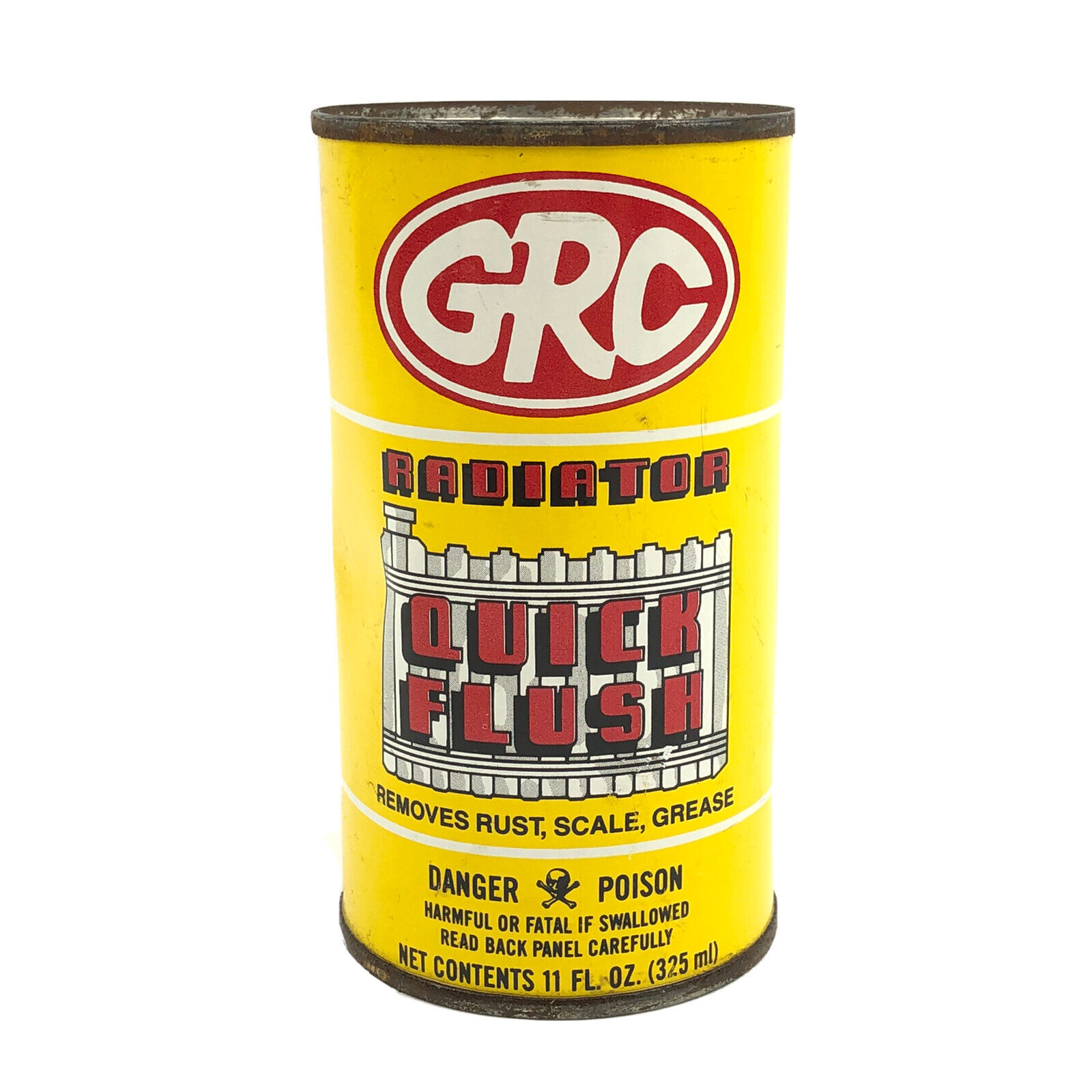Vintage Oil Can Tin GRC Radiator Quick Flush Metal NOS Garage Movie Prop 1980’s