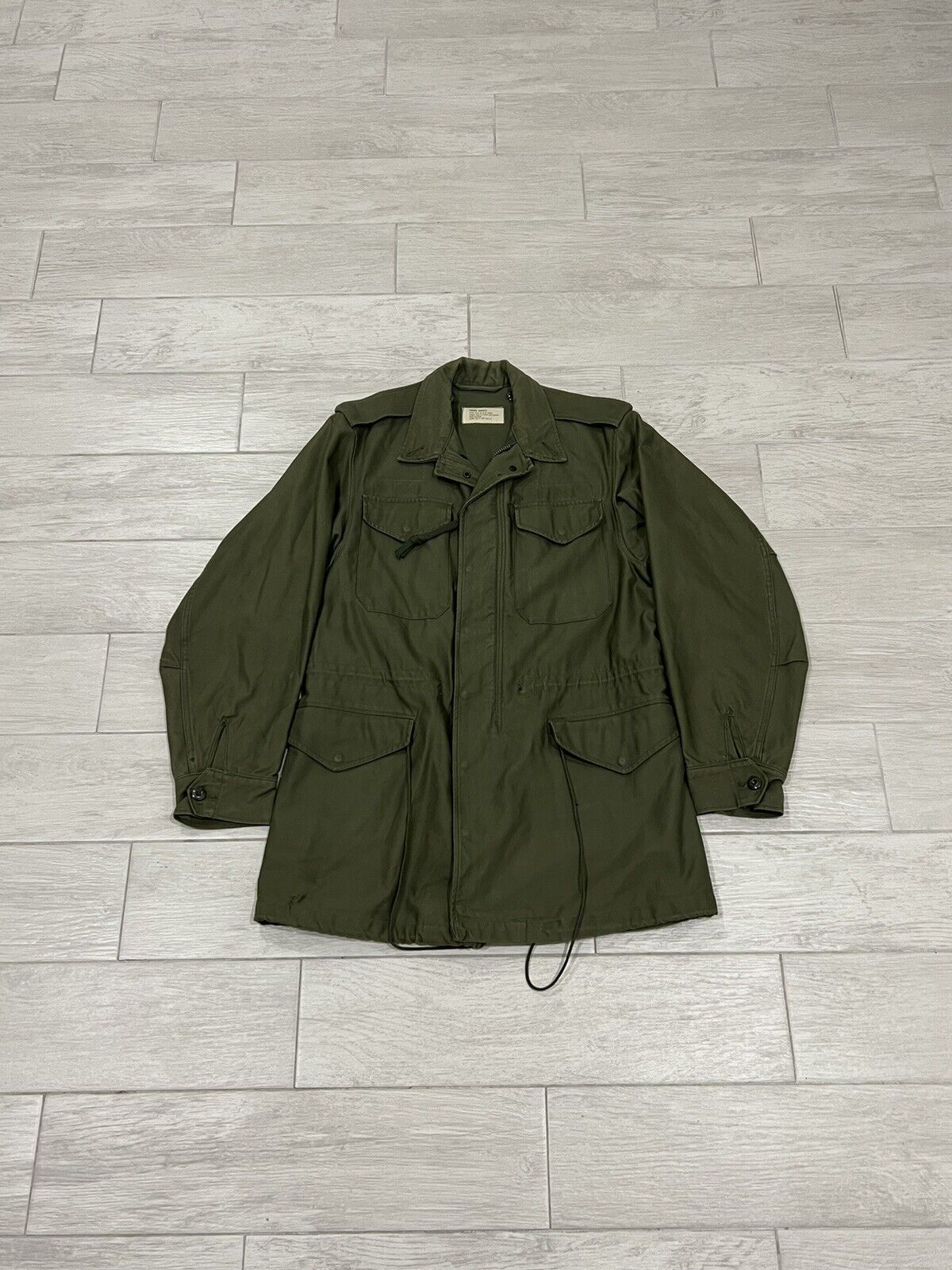 Vintage Vietnam OG-107 Sateen Wind Resistant Coat Jacket Men’s Size Small Long