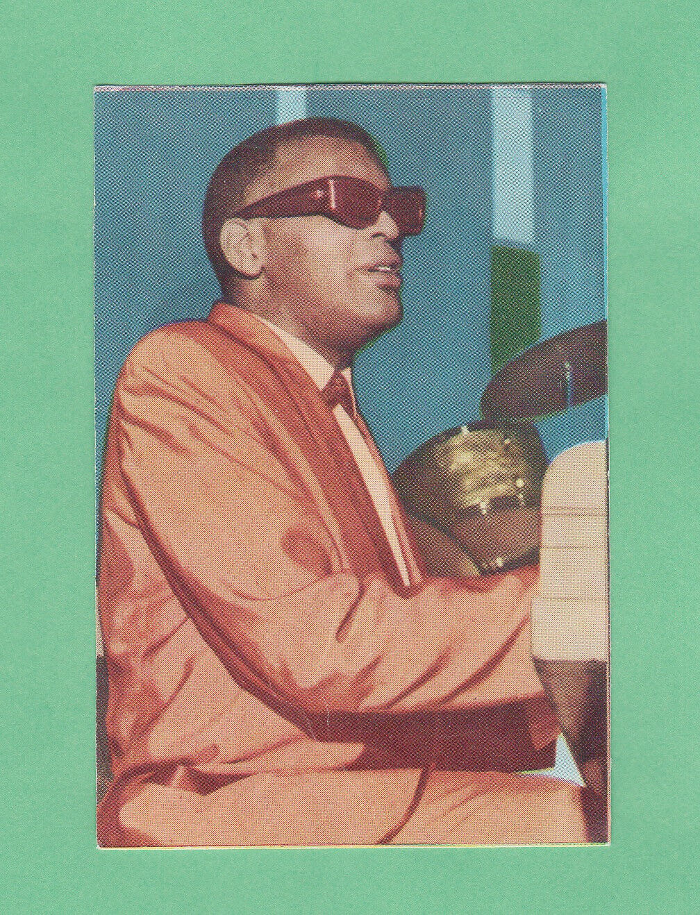Ray Charles 1966  Card Very Rare  Thin Paper Blank Back Version