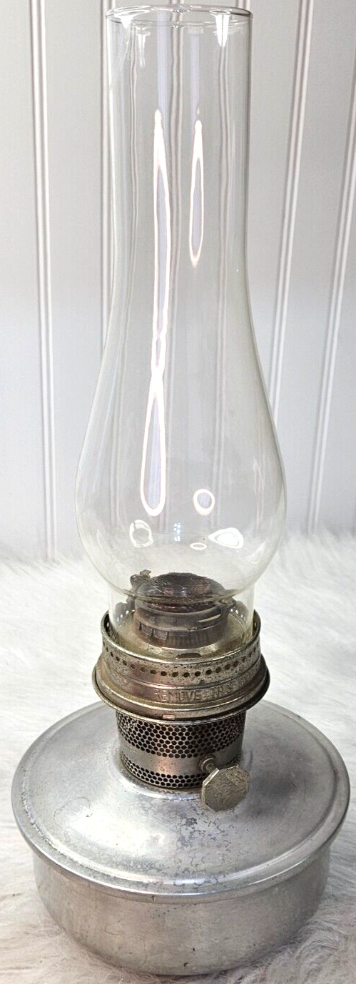 Vintage Aladdin 23 Burner Oil metal lamp with Hurricane Glass