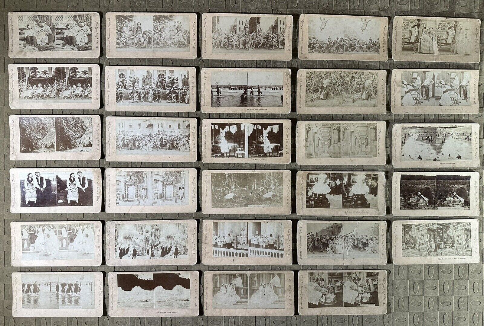 Rare Antique International Stereoscopic View Co. New York USA cards Lot.