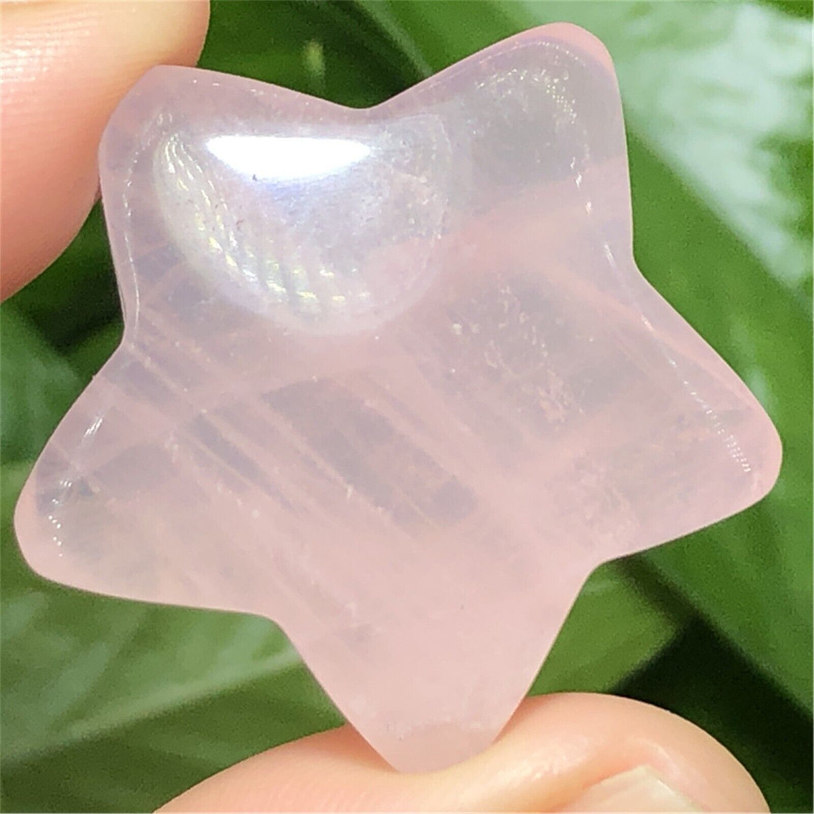 5pcs 30mm Star-shaped Natural Rose Quartz Healing Gemstone Crystal Stone