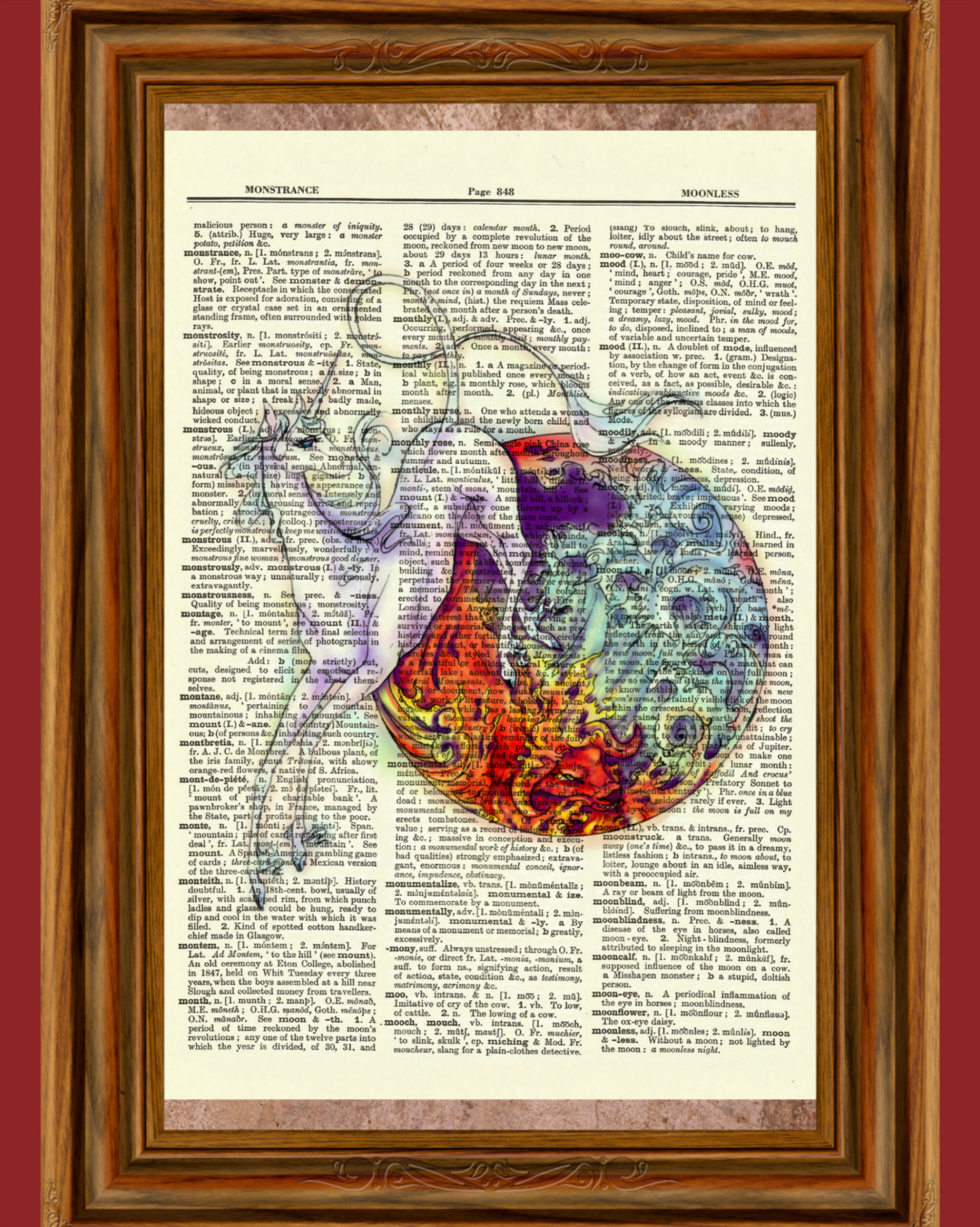 The Last Unicorn Dictionary Art Print Poster Picture Animated Movie Gift Vintage