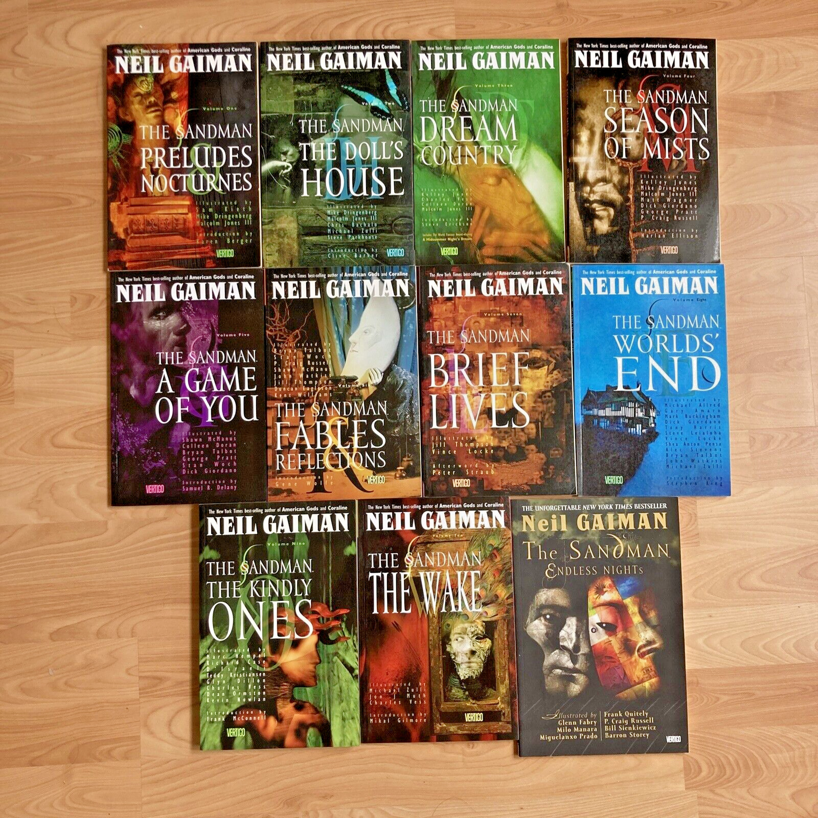 THE SANDMAN 1-10 + ENDLESS NIGHTS | Vintage TPB Complete Set Series Neil Gaiman