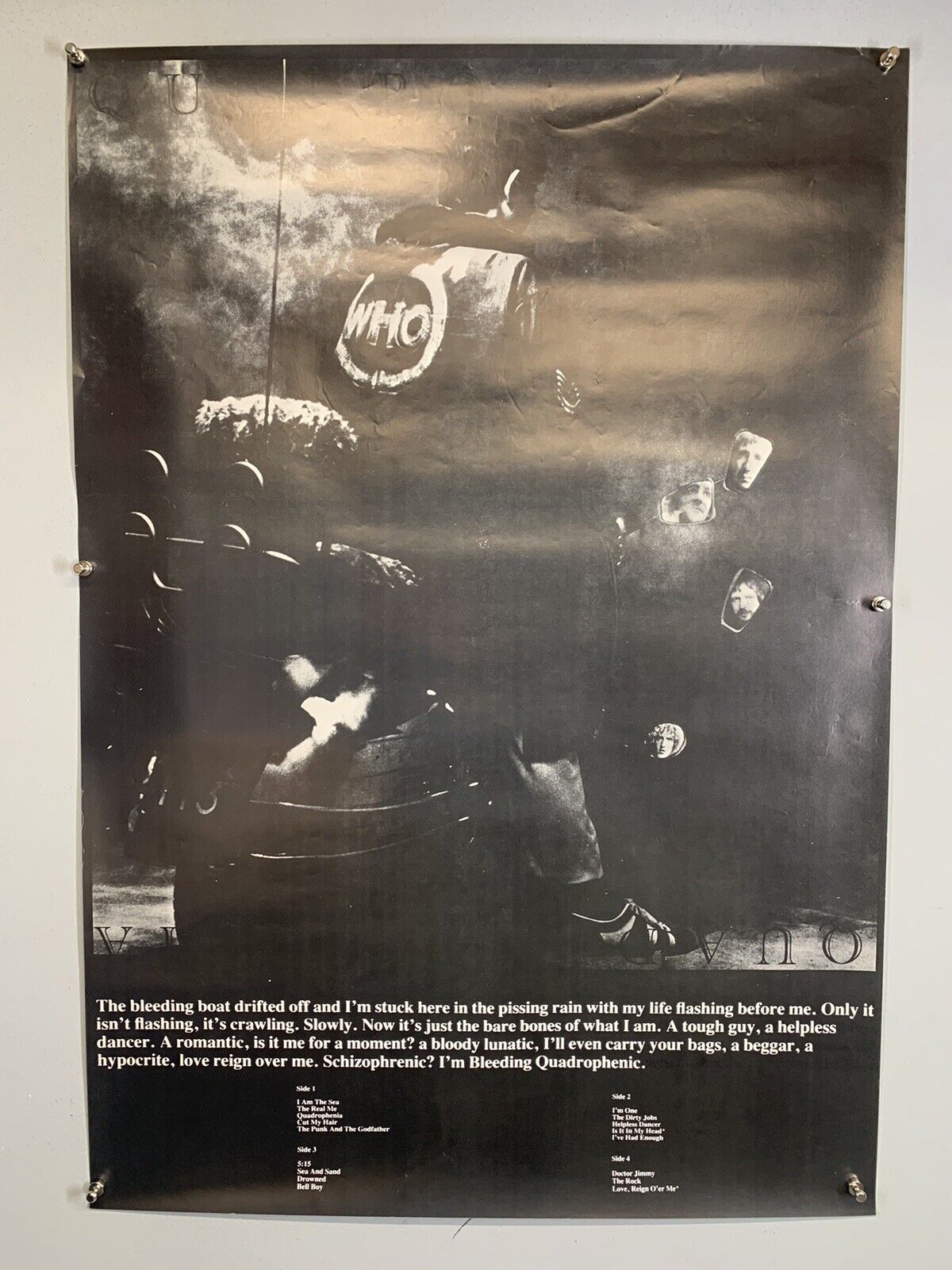 The Who Quadrophenia Poster Roger Daltrey Original Promotional Polydor UK 2011