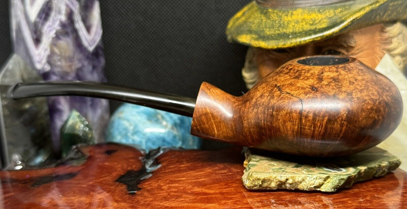 •NEW• Unsmoked SQUASHED (Squat) TOMATO Fine Briar Pipe By Manelli ENHANCED Italy