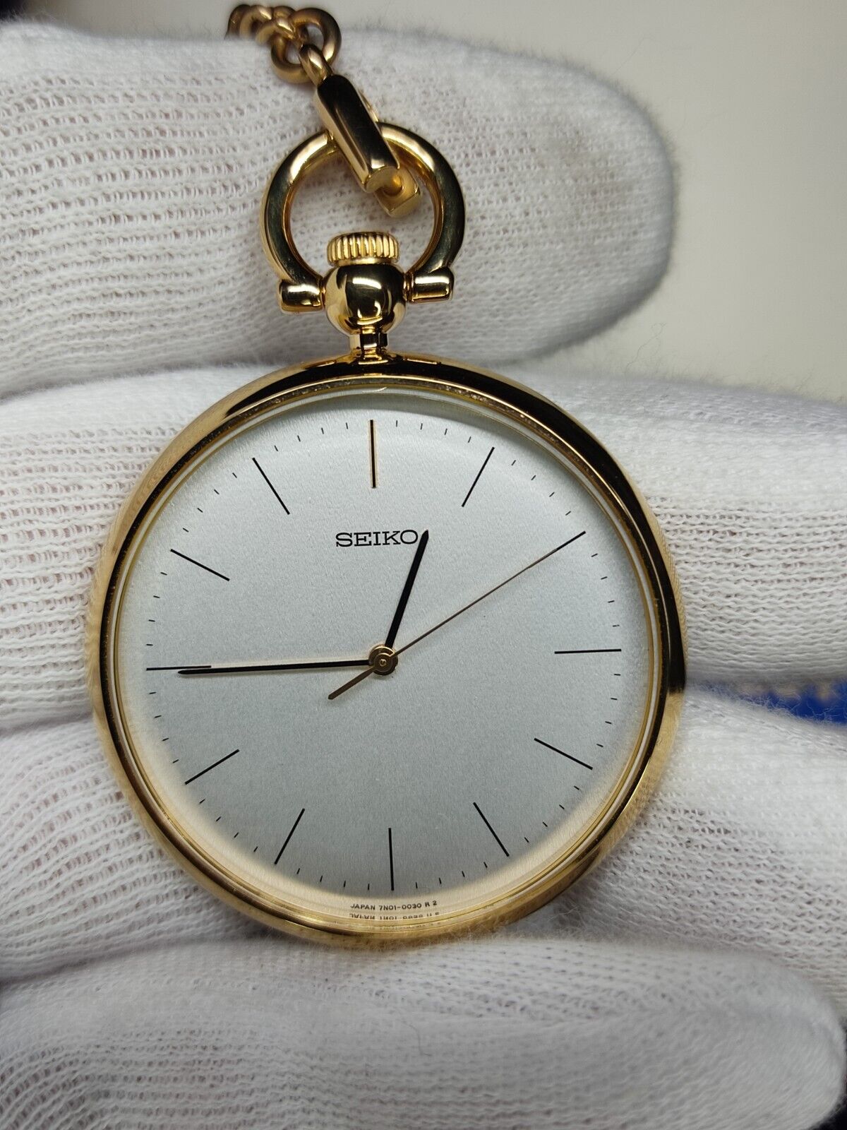Excellent condition rare Seiko pocket watch vintage battery replaced From Japan