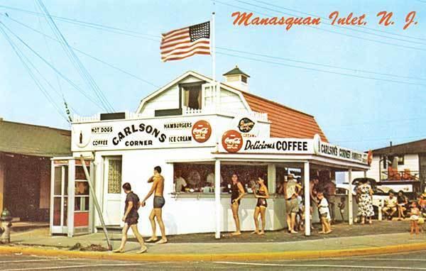 Manasquan Inlet NJ Carlson\'s Corner Ice Cream Stand Print