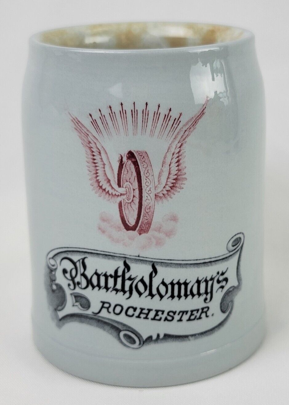 Atq Bartholomay\'s Rochester Beer Mettlach Stein Germany Pre Pro 1909