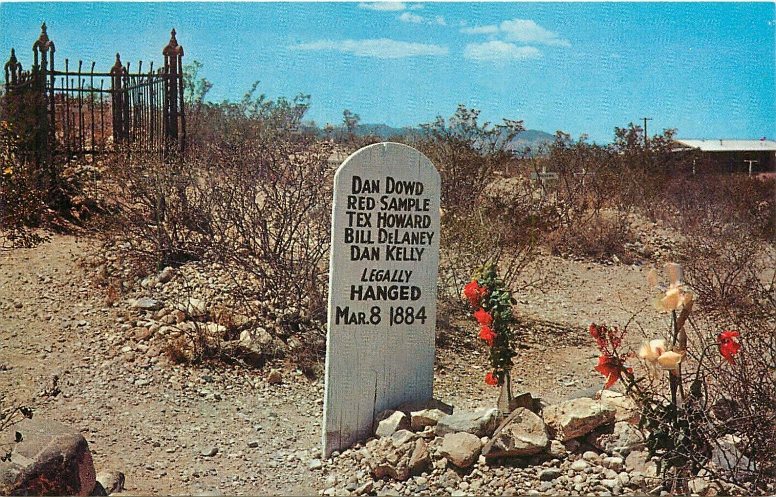 Dowd Samples Howard Delaney Kelly Boothill Graveyard Tombstone Arizona Postcard