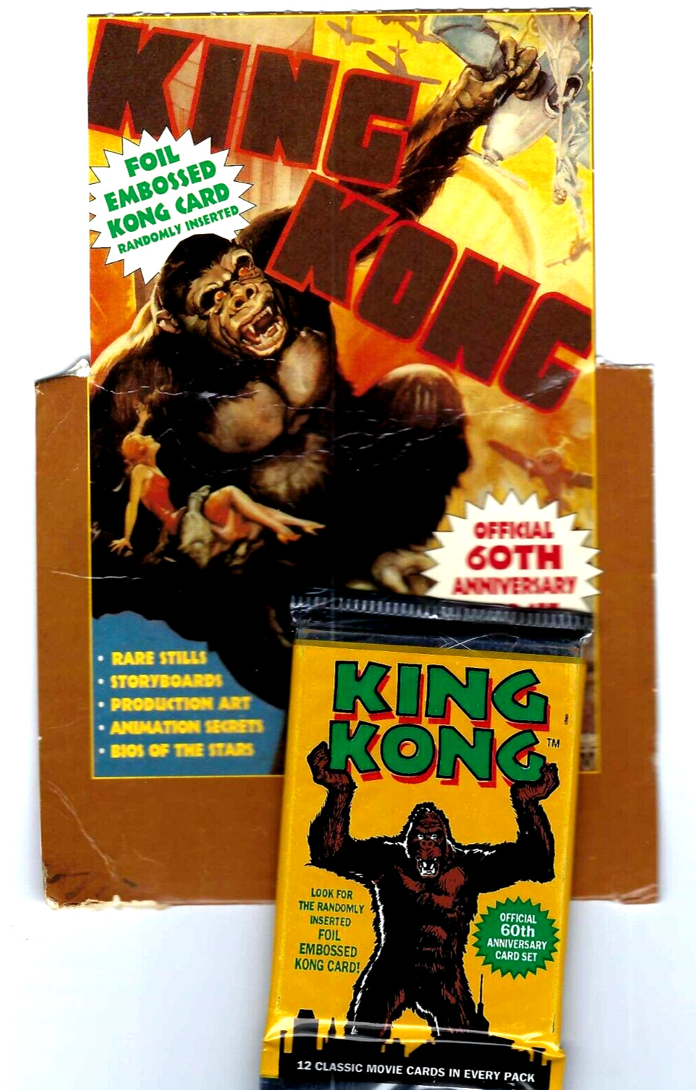 King Kong 60th Anniversary trading card pack 1993 Eclipse 12 cards per Pack