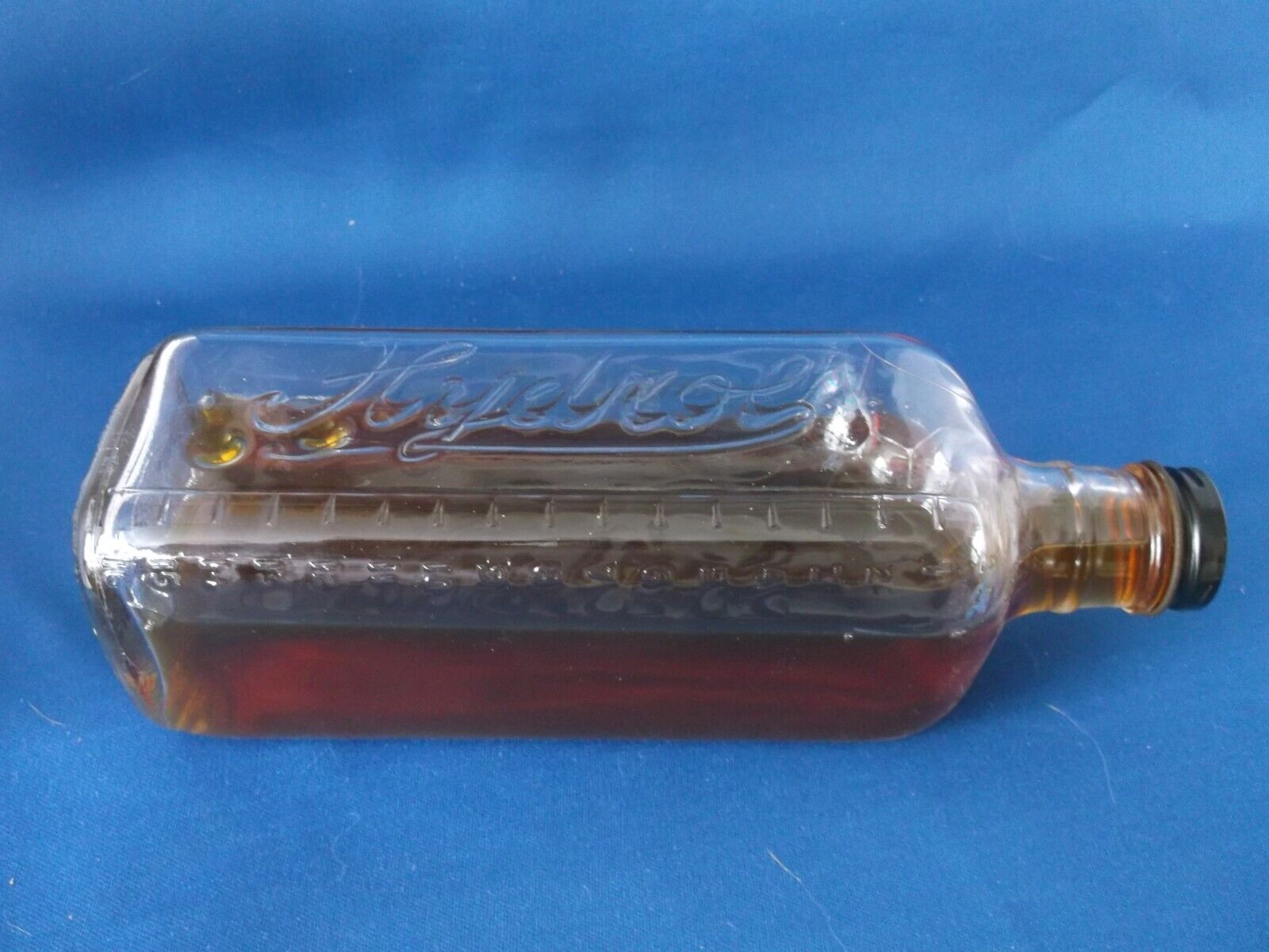Vintage Glass Bottle Embalming Fluid Hydrol 16 oz with original Lid