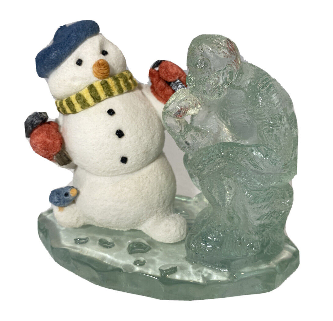 1998 Think Snow  Snowman Figurine by United Designs  Snow Zones Collection  1998
