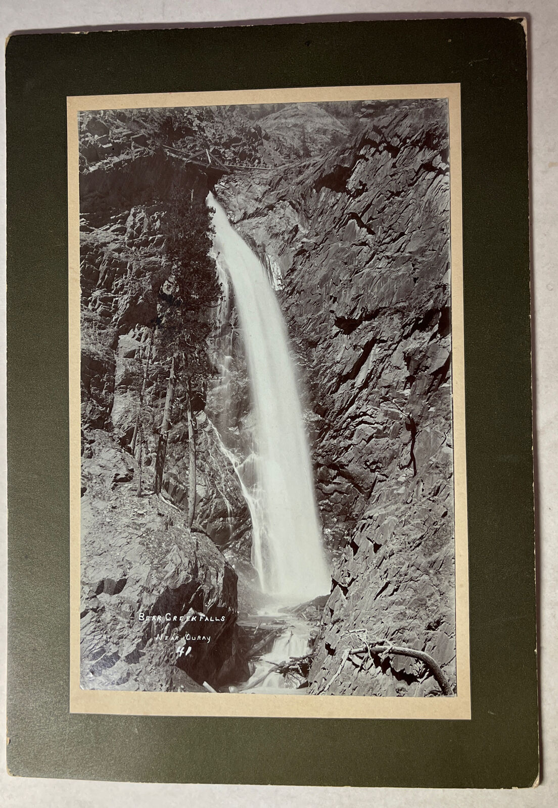 Bear Creek Falls Ouray Colorado cabinet photo 5 X 7.5