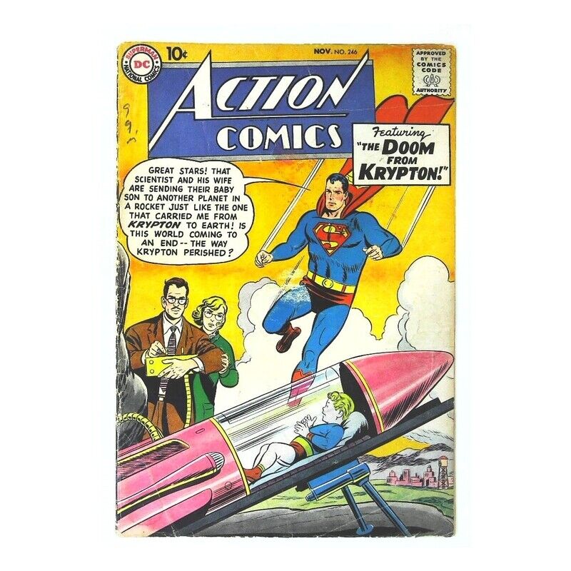 Action Comics (1938 series) #246 in Very Good minus condition. DC comics [g`