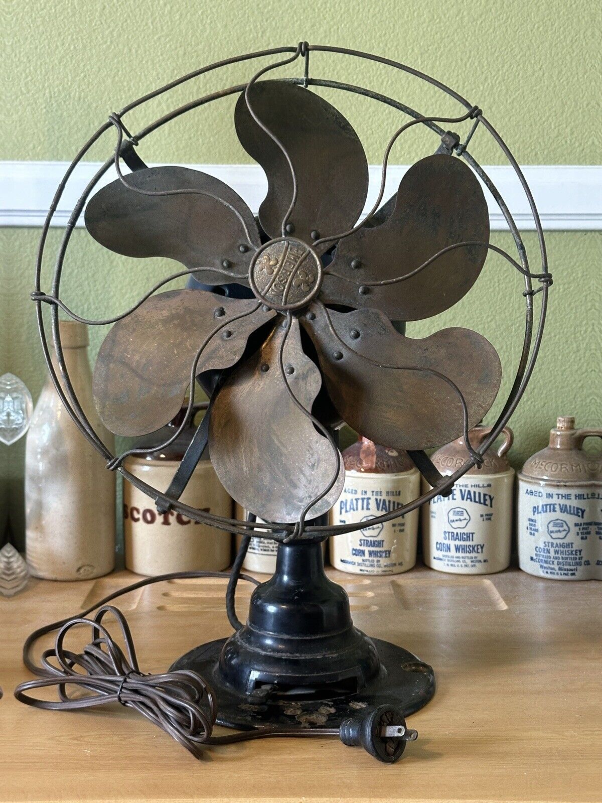Antique 1911 Emerson Fan Type 16666 Works Perfect Ultra Rare Oscillating