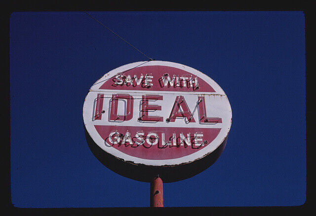Ideal Gasoline sign Route 27 Cedartown Georgia 1980s Historic Old Photo