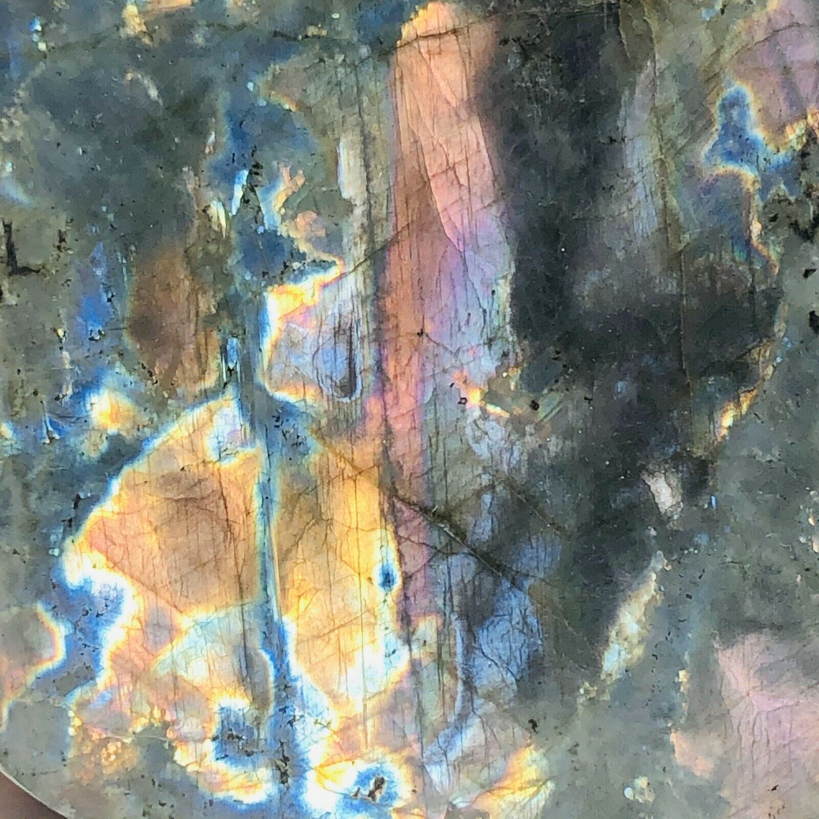 1180g Natural Rare Purple Labradorite Quartz Crystal Mineral Specimen Healing