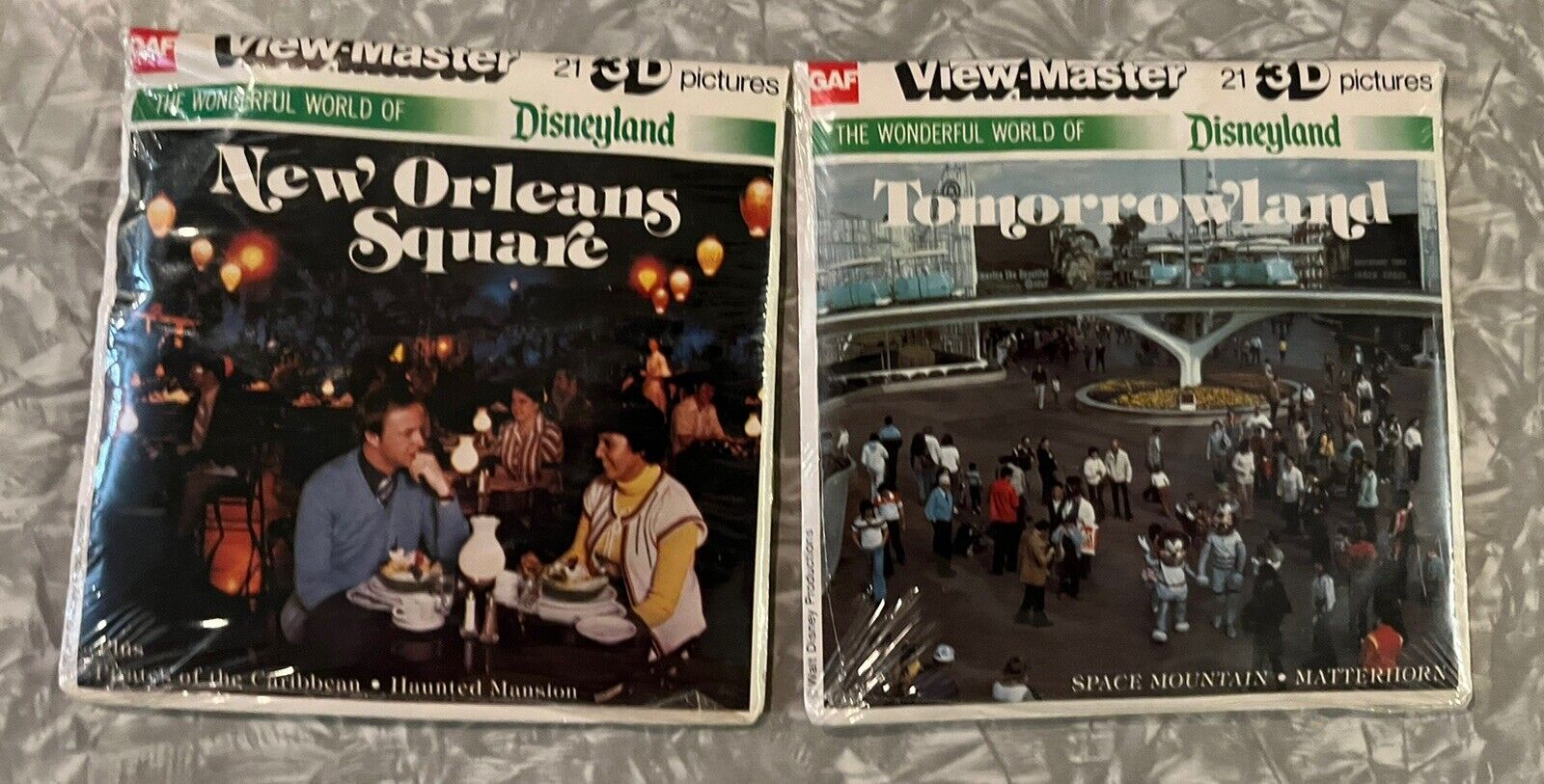 Rare Disneyland View-Master 3D Reels: New Orleans Square & Tomorrowland: Sealed