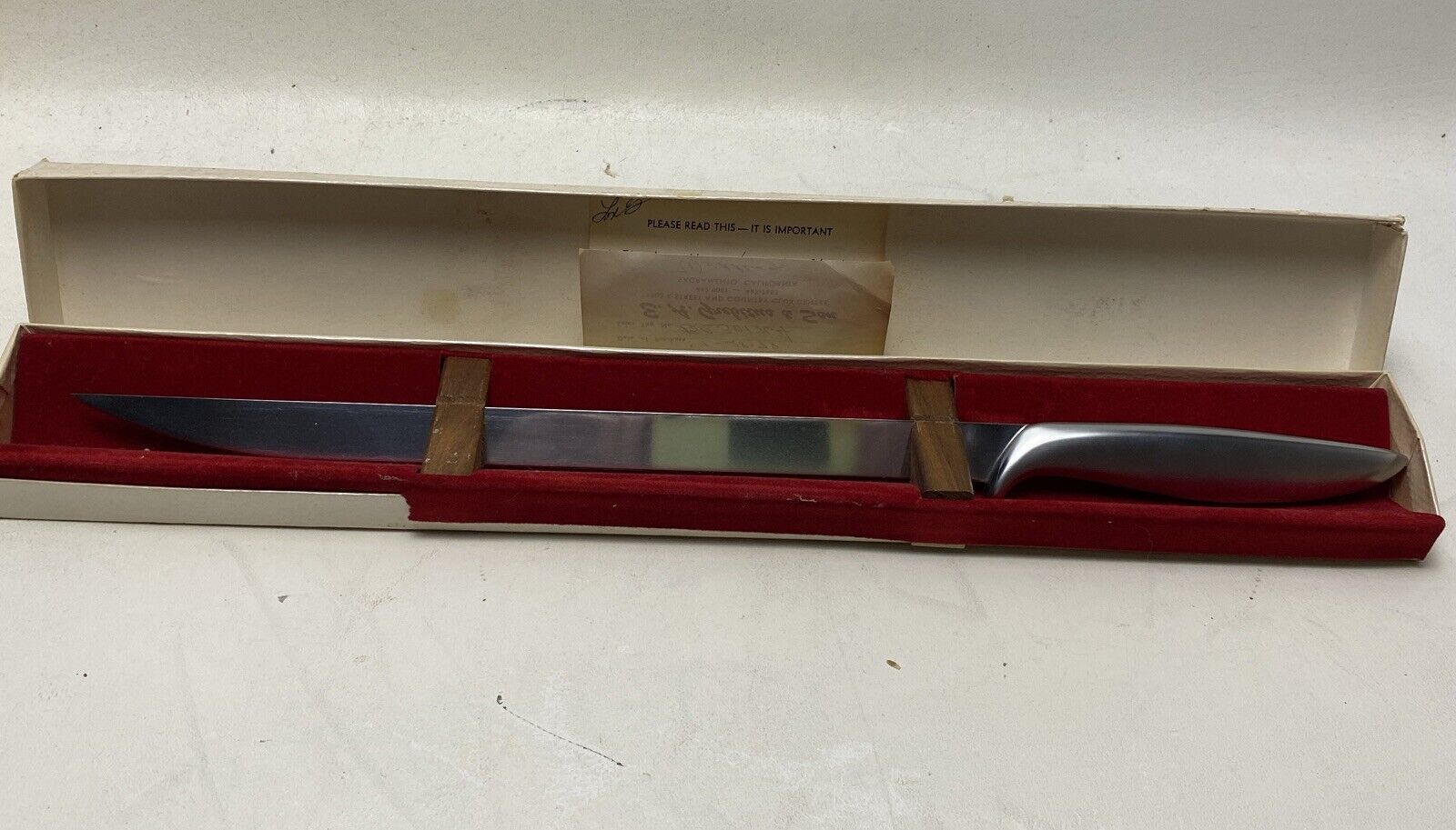 Vintage Rare Gerber Knife “Excalibur” Long Blade In Original Box Unused Made USA