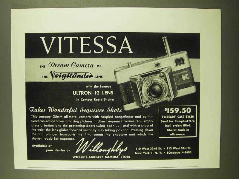 1952 Voigtlander Vitessa Camera Ad - Dream Camera