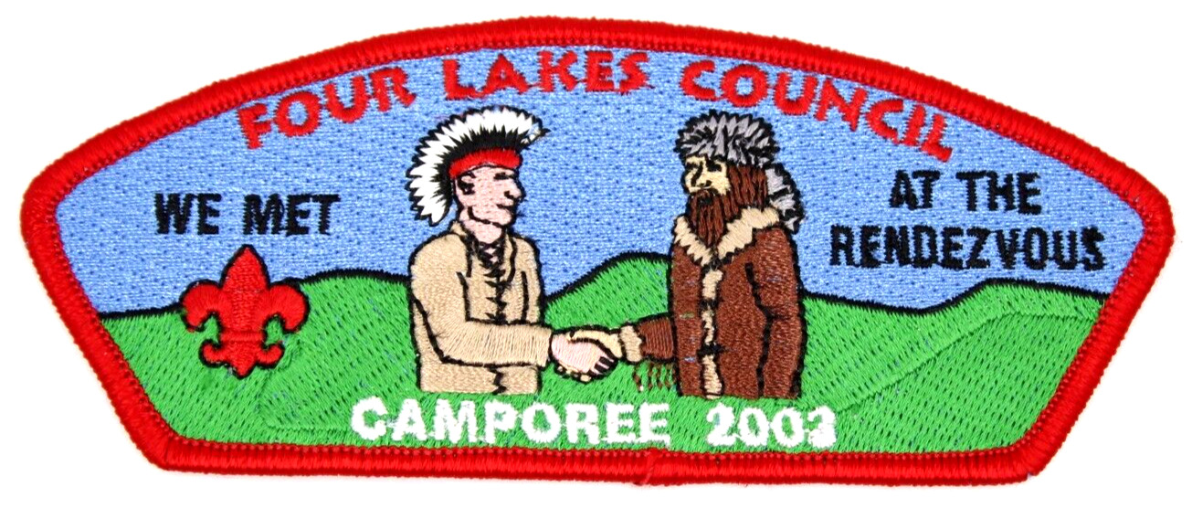 MINT 2003 Rendezvous Camporee Four Lakes Council CSP Patch Wisconsin Boy Scouts