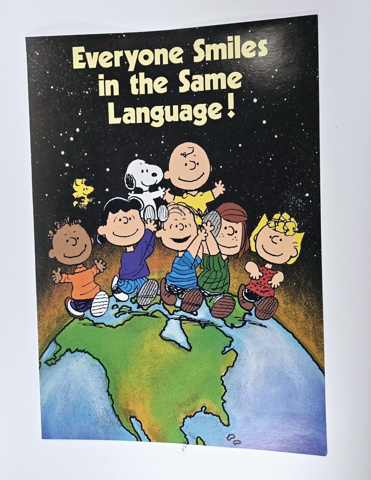 Vintage Argus PEANUTS Poster Classroom Wall Laminated Poster Snoopy  Smile 9x13