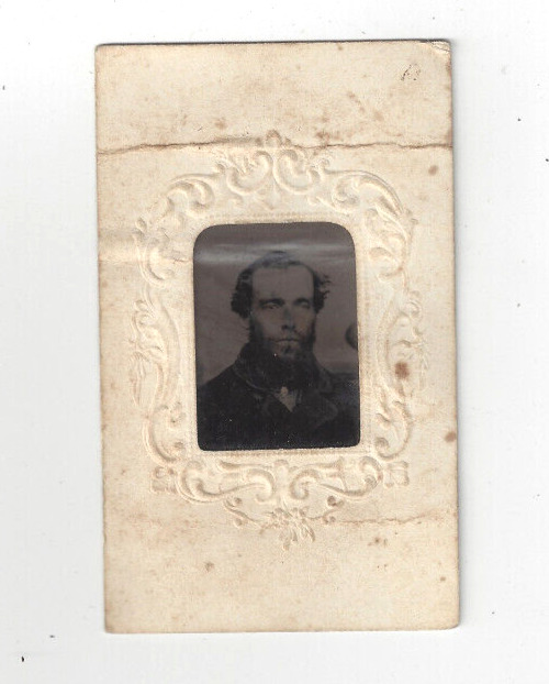 Antique C 1860s Tintype Photo Scottish Young Man ID\'d Named COLQUHOUN