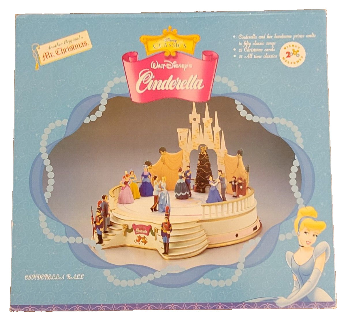 Vintage 1999 MR. CHRISTMAS Walt Disney’s Cinderella Ball 50 Songs SEE VIDEO