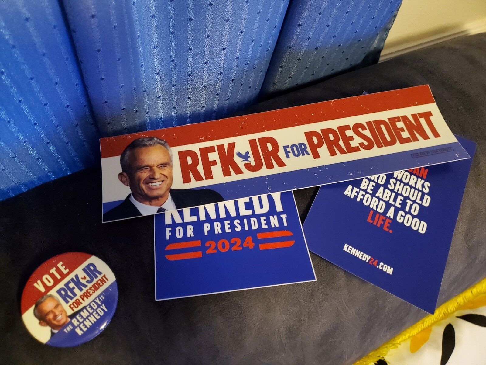 Rfk Jr 2024 Pin And Stickers And Literature