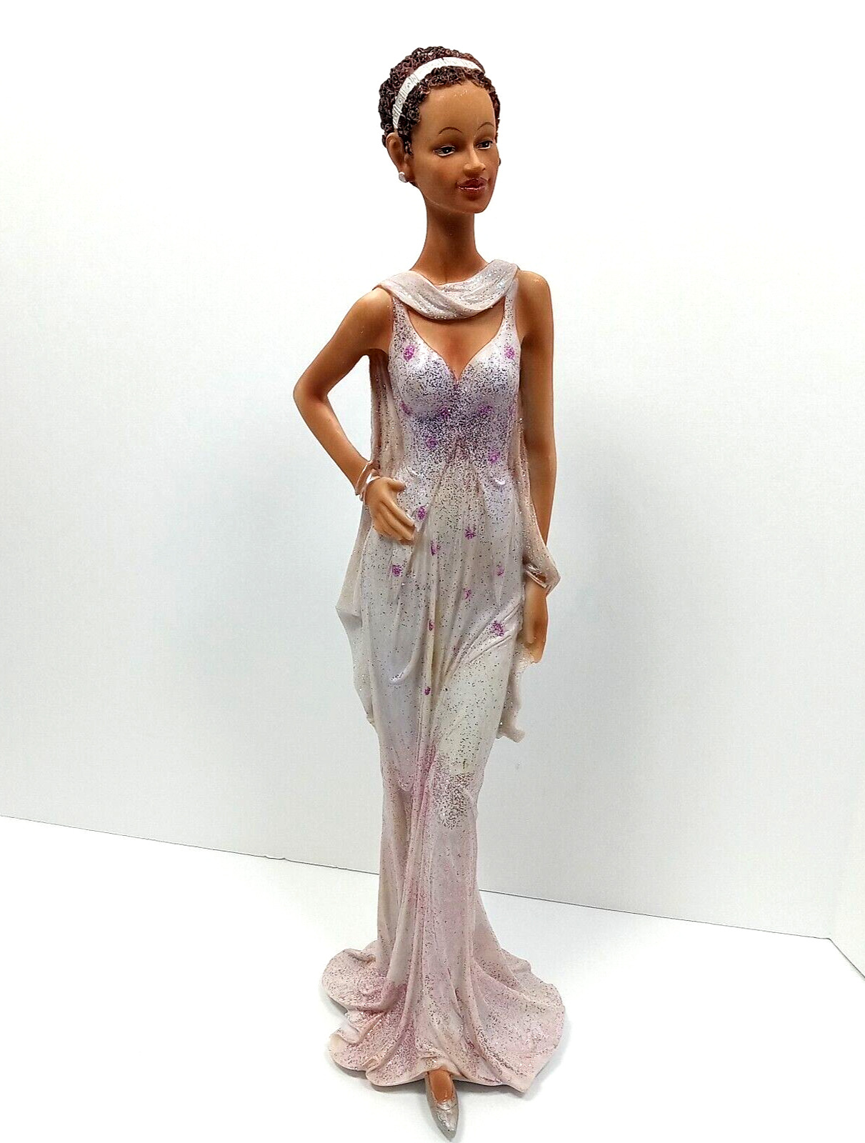 Juliana Broadway Belles Statues Lady Figurine Art Deco Style Purple Flowers