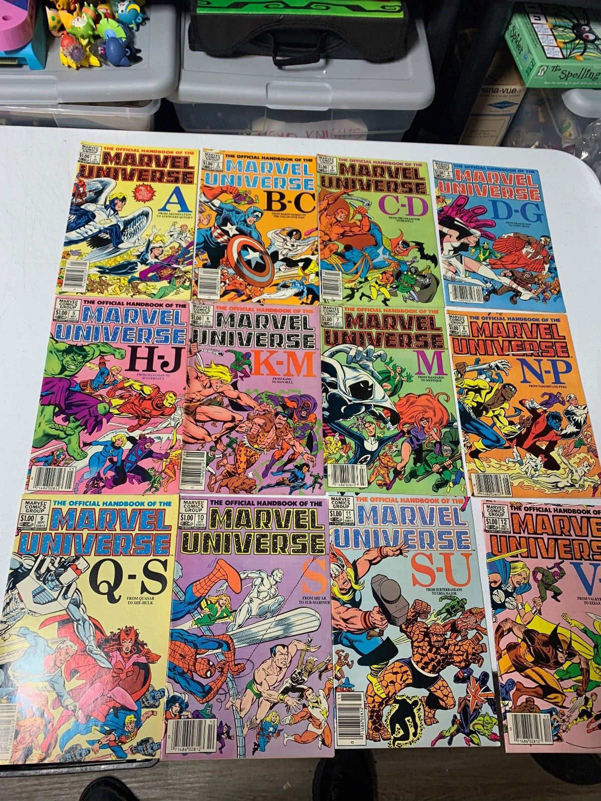 THE OFFICIAL HANDBOOK OF THE MARVEL UNIVERSE #1-15 Full Run VERY FINE SHAPE 1983