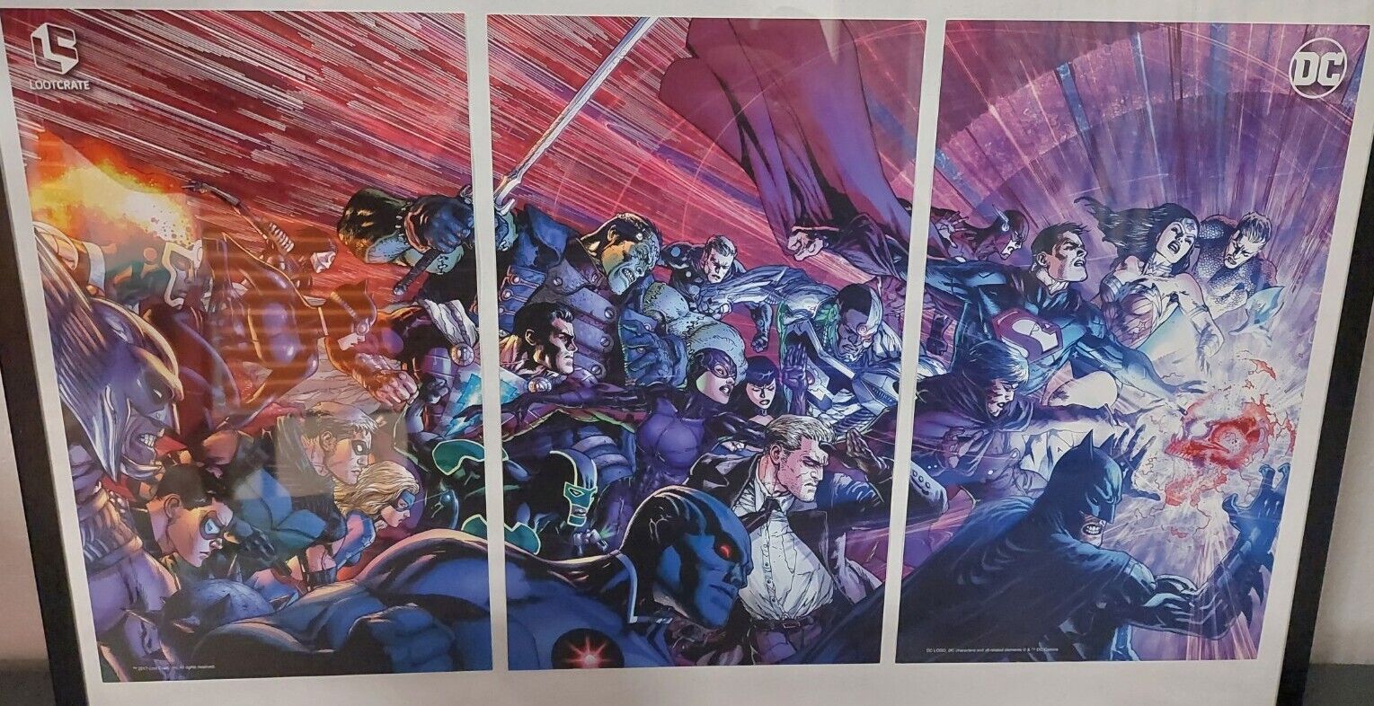 *LootCrate* DC Super Heroes Poster Set - No Frame, 10x6, Batman, Superman, WW
