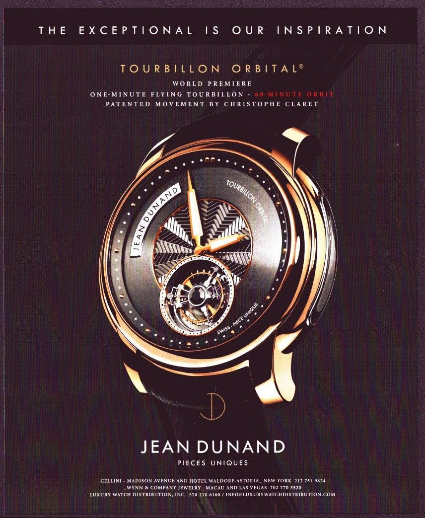 2007 Print Ad Men's Watches Jean Dunand Tourbillion Orbital Swiss