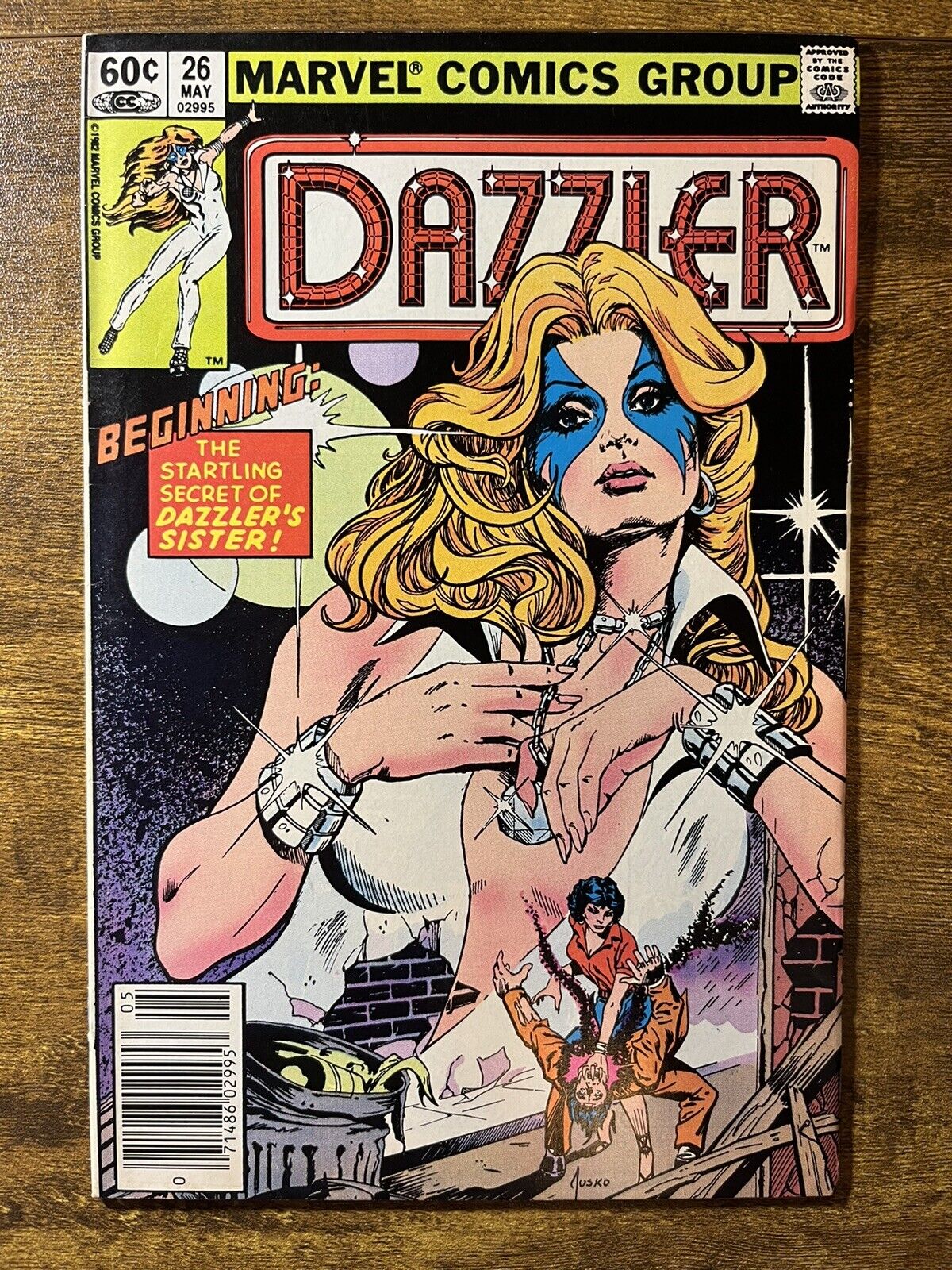 DAZZLER 26 NEWSSTAND GORGEOUS JOE JUSKO COVER MARVEL COMICS 1983 VINTAGE