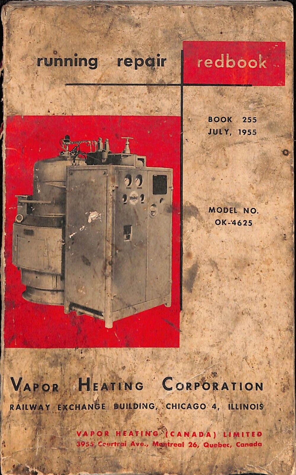 1955 Vapor Heating Corp Clarkson Steam Generator OK 4625 Repair Redbook CPB1