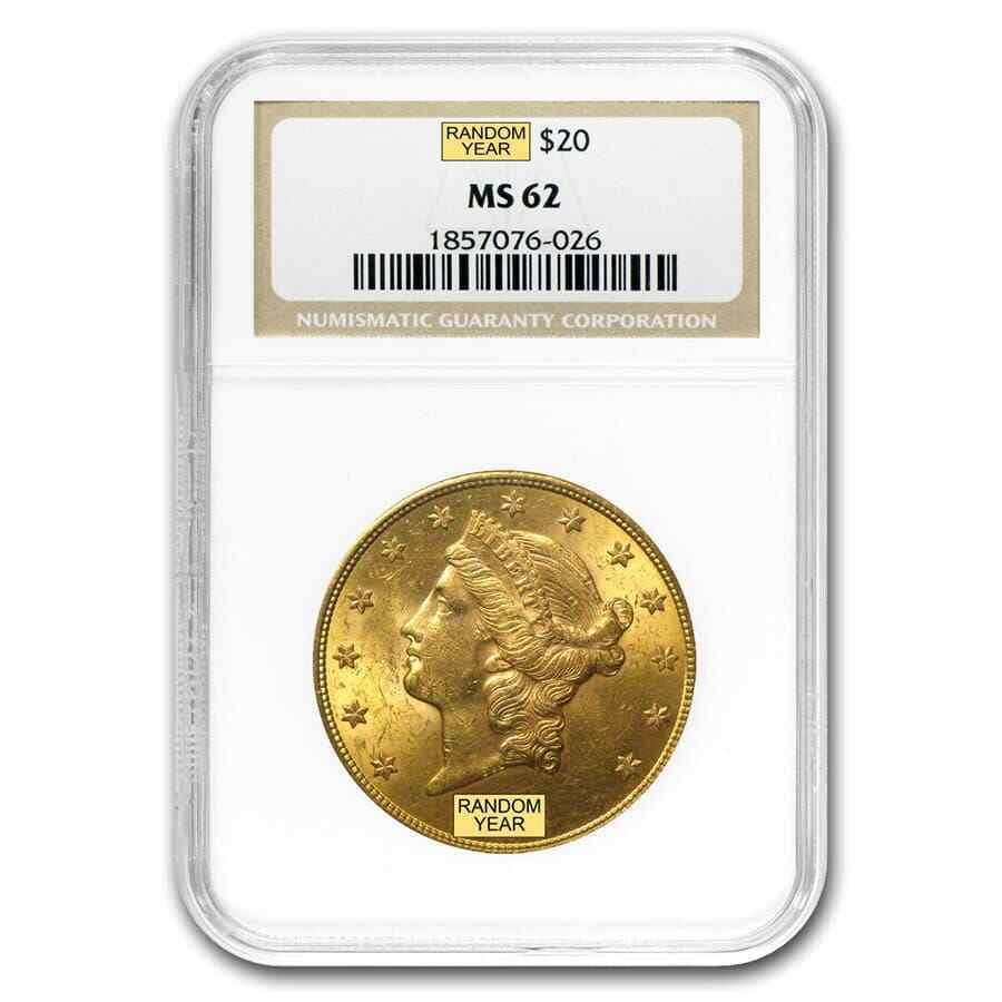 $20 Liberty Gold Double Eagle MS-62 NGC (Random) - SKU #120