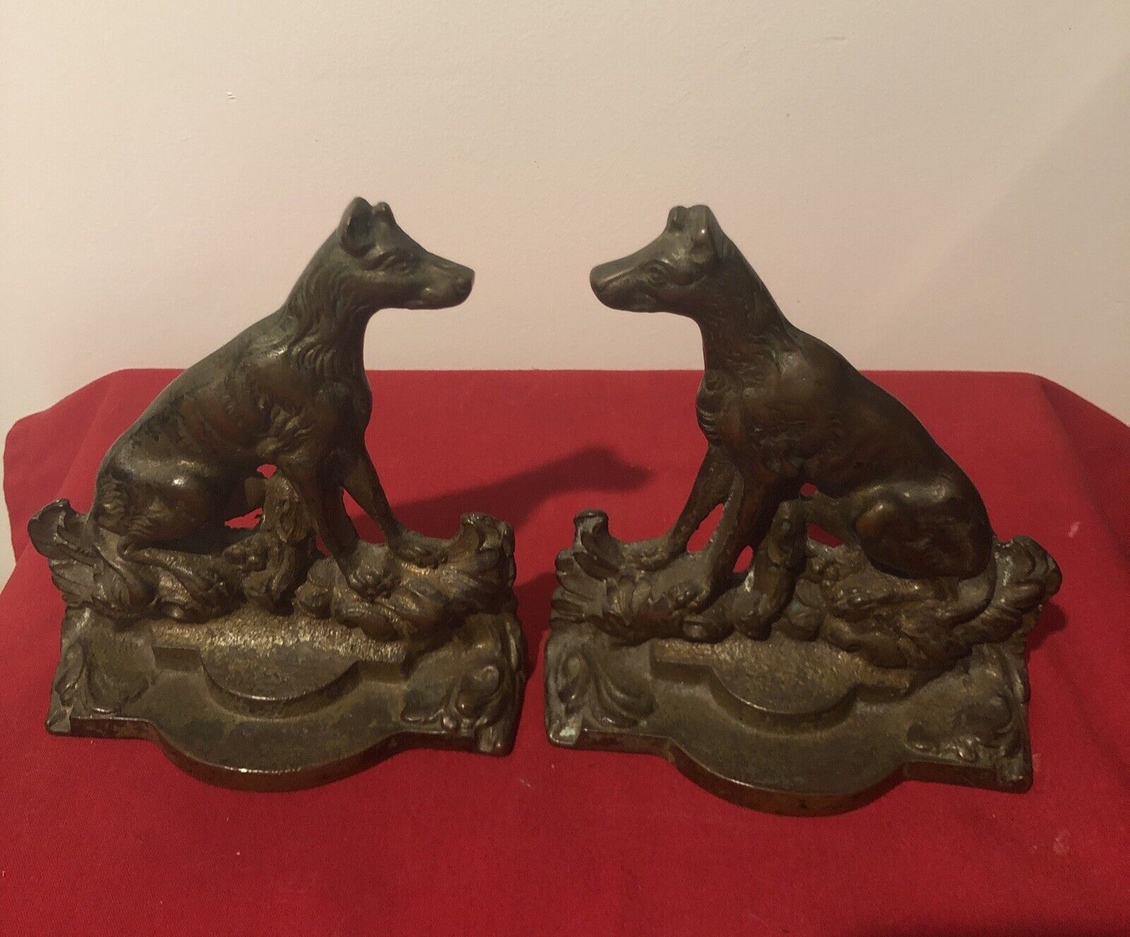 ANTIQ A pair Of Jennings Brothers Bronze Hand Made BookEnds ,no Signature.1900’s