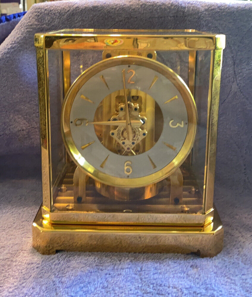 1940’s Swiss Atmos 2 jaeger LeCoultre co mantle clock Working 15 Jewels