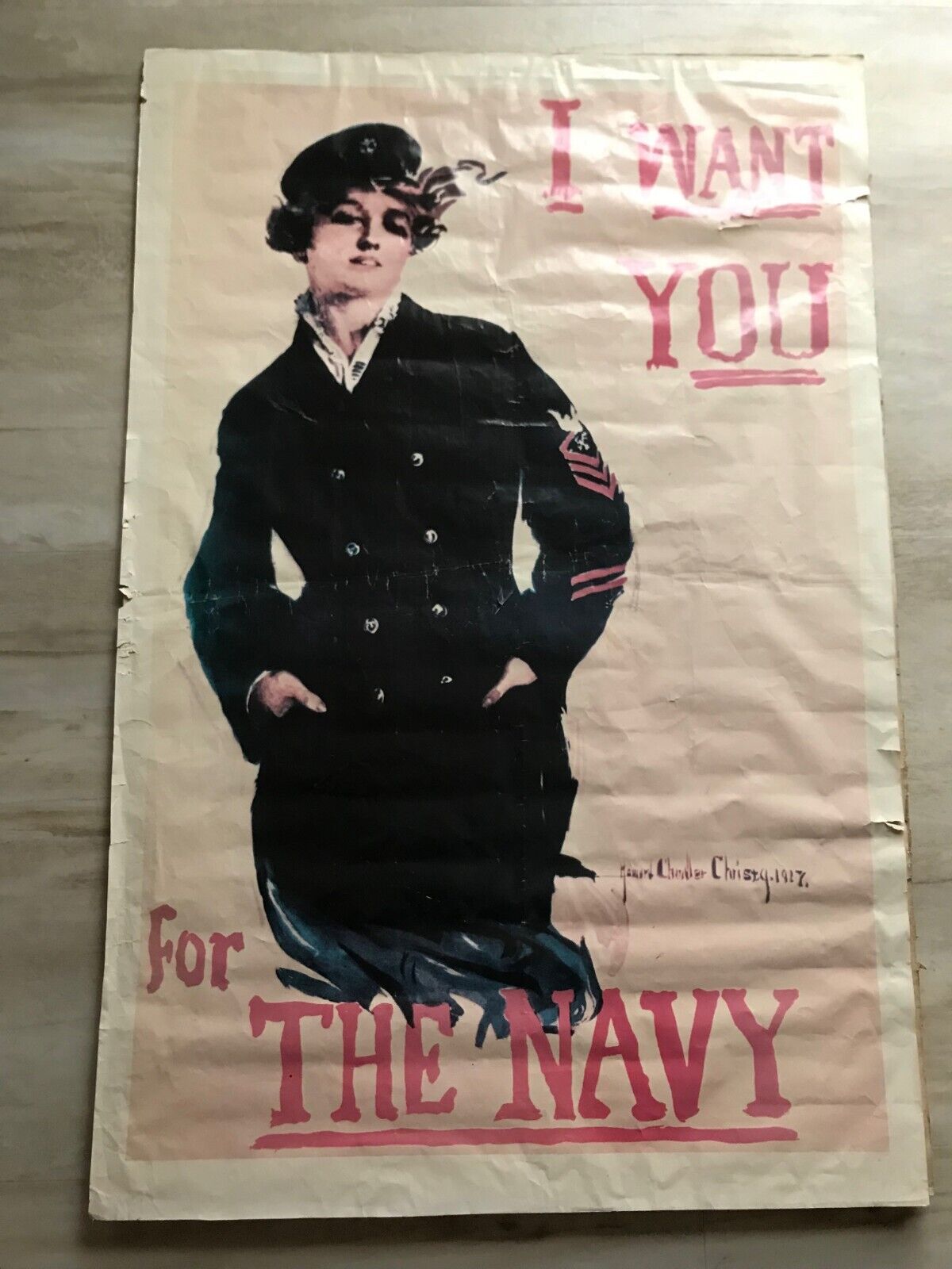 2 Original 1973 U.S. Navy Recruiting Posters From Rockville MD Old Post Office