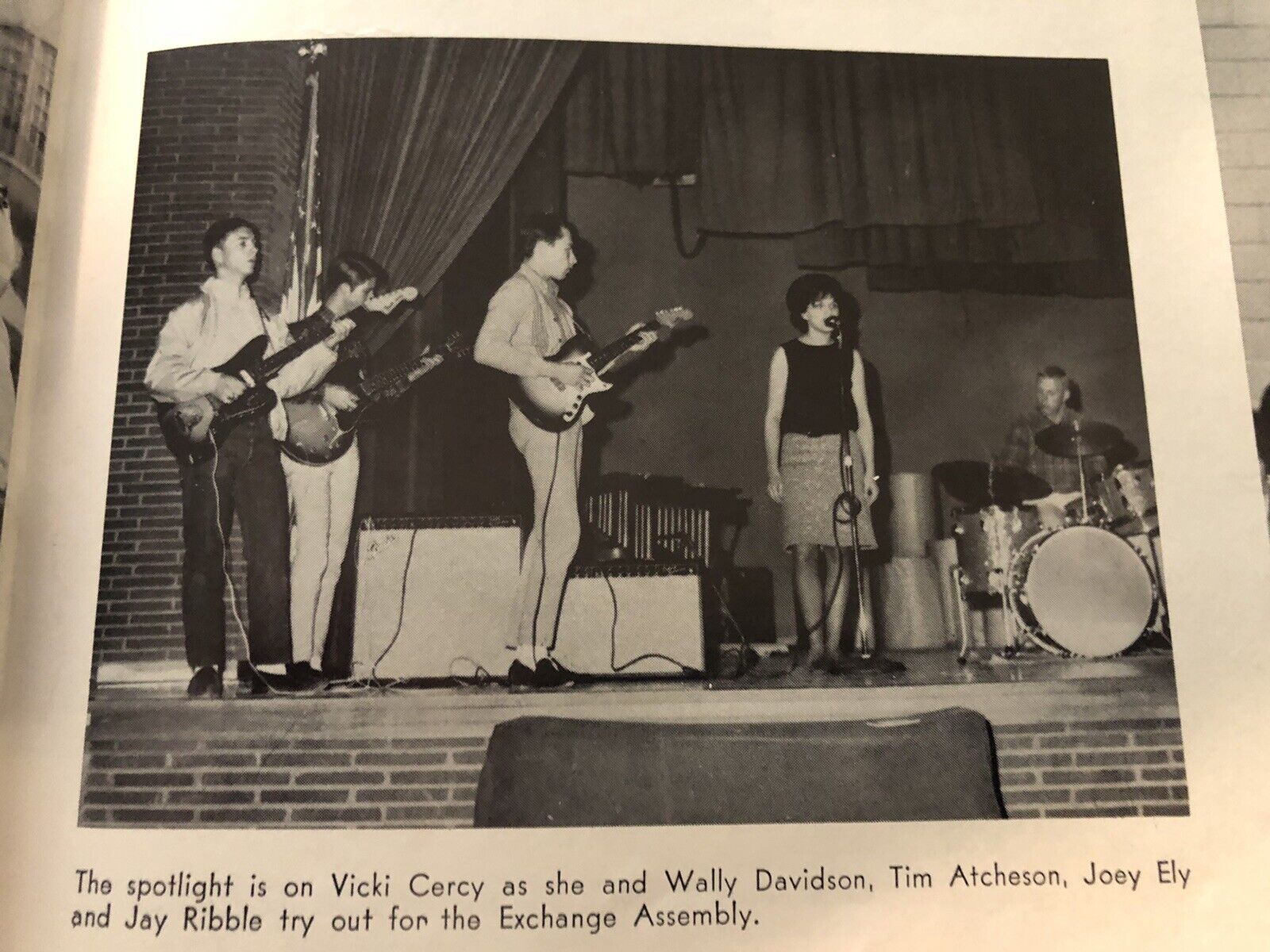 1965 Monterey High School Yearbook annual with 2 pics of Texas singer JOE ELY 