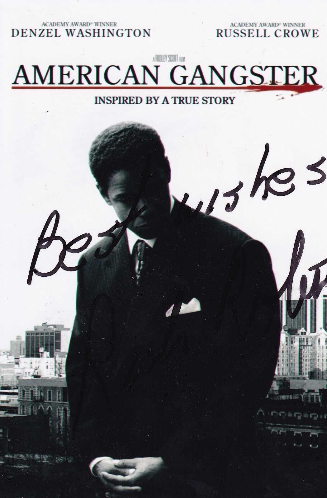 Richie Roberts Signed Autographed 4x6 Photo American Gangster Frank Lucas