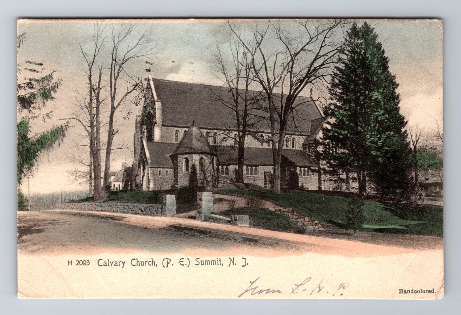 Summit NJ-New Jersey, Calvary Church, Antique, Vintage c1906 Postcard