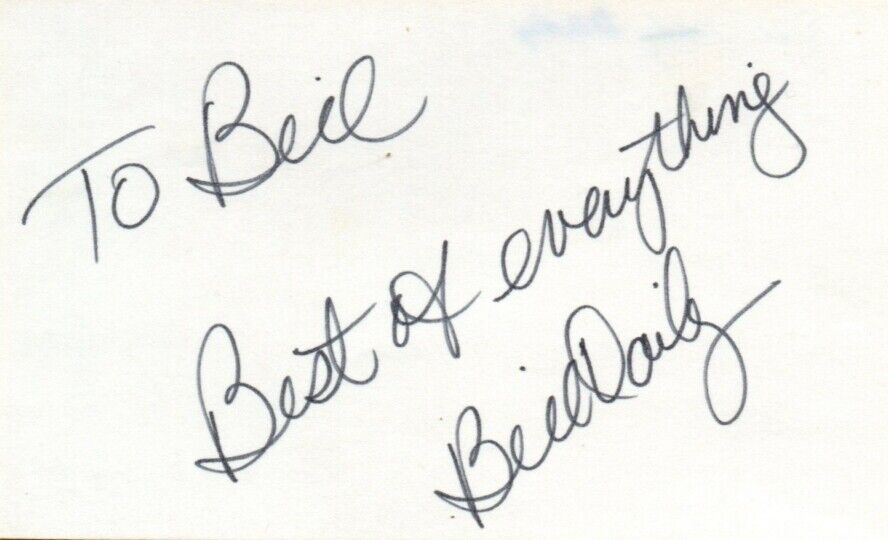 D-BILL DAILY autographed card  with COA