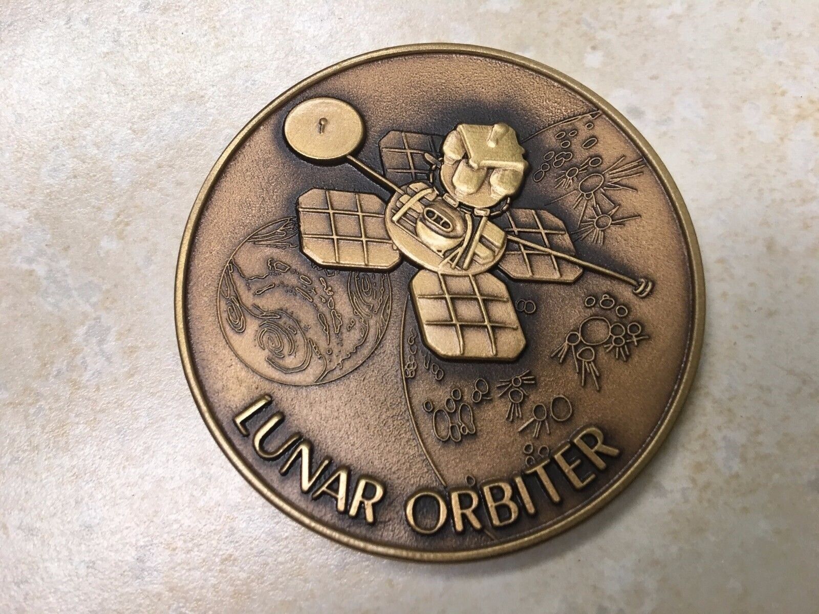 Lunar Orbiter Brass Medallion from a former Boeing Employee