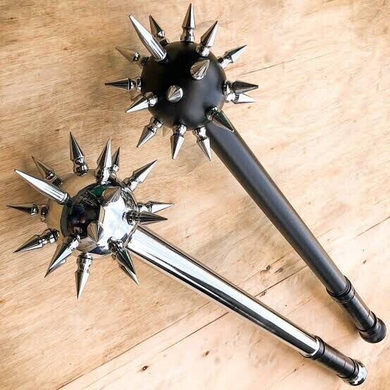 Medieval Spiked Ball Mace Black with Silver Deadly Morning Star BUY 1 GET 1 FREE