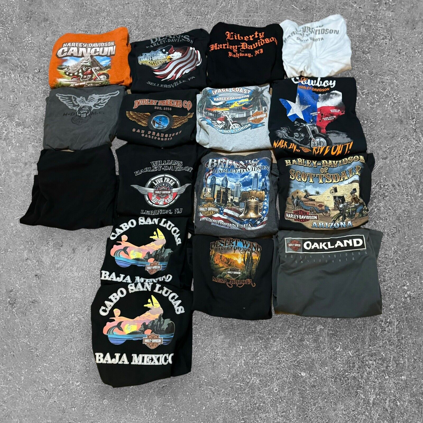 Lot Of 16 Harley Davidson Shirts Mens Womens All Sizes Medium To XXL
