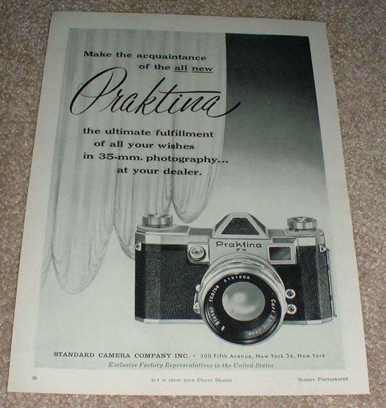 1956 Praktina FX Camera Ad, Make Aquaintance