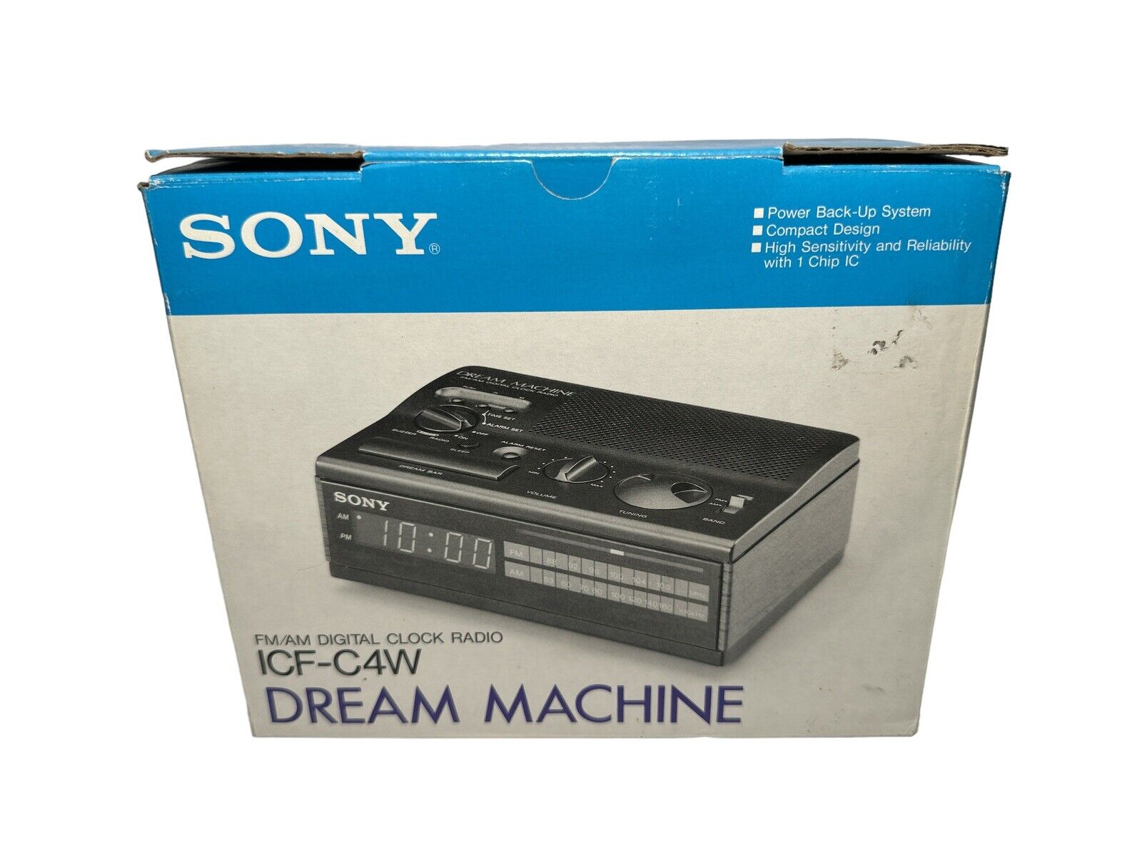 New Sony Dream Machine AM/FM Alarm Digital Clock Radio Wood Grain Model ICF-C4W