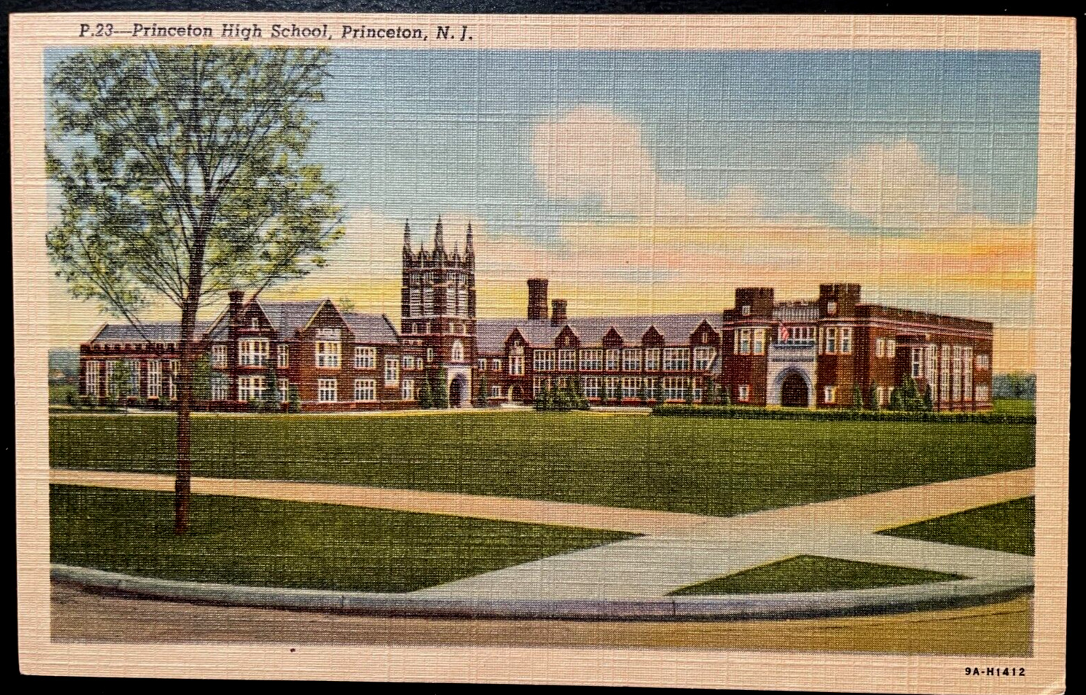Vintage Postcard 1939 Princeton High School, Princeton, New Jersey (NJ)